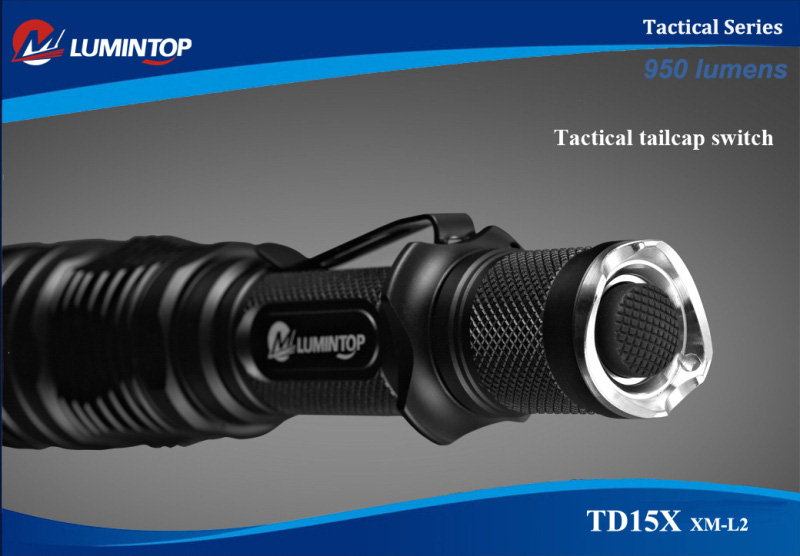 Мощный дальнобойный тактический светодиодный фонарь Lumintop TD15X TERMINATOR  (XM-L2 T6) 950 lumens