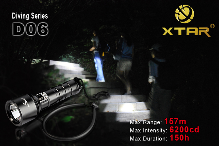 D06 Set  XP-G R5 350 lumens  Подводный фонарь для дайвинга с Kit-комплектом купить в интернет магазине