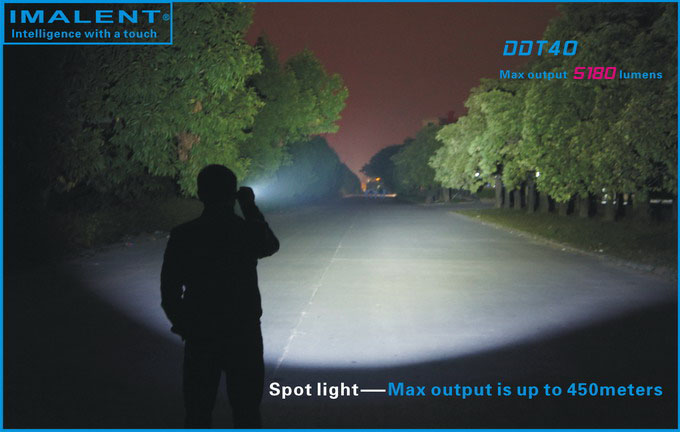 Imalent DDT40 Самый технологичный и мощный светодиодный фонарь прожектор с дальнобойным и ближним светом купить в москве