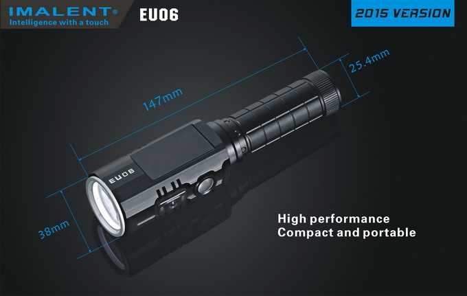 Imalent EU06-RV  Самый технологичный профессиональный светодиодный фонарь (900 ANSI люмен) белый, красный и ультрафиолетовый