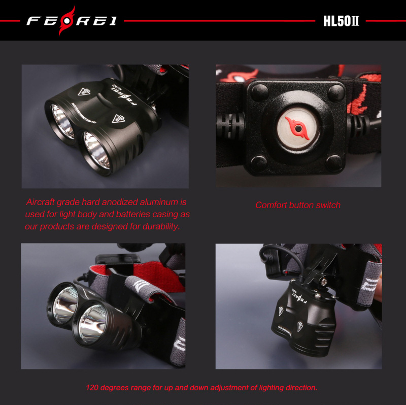 Ferei HL50 II  Ультра-мощный аккумуляторный светодиодный налобный фонарь купить с доставкой