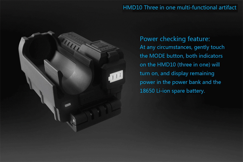 IMALENT HMD10 3-in-1 это Кобура для тактического фонаря с функциями зярядного устройства и Power-Bank 5000mAh