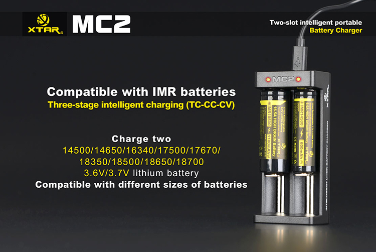 XTAR MC2  Автоматическое зарядное устройство для Li-ion аккумуляторов