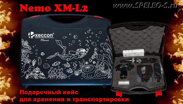 Xeccon Nemo XM-L2 1000 lumens  Высокомощный профессиональный подводный налобный фонарь купить