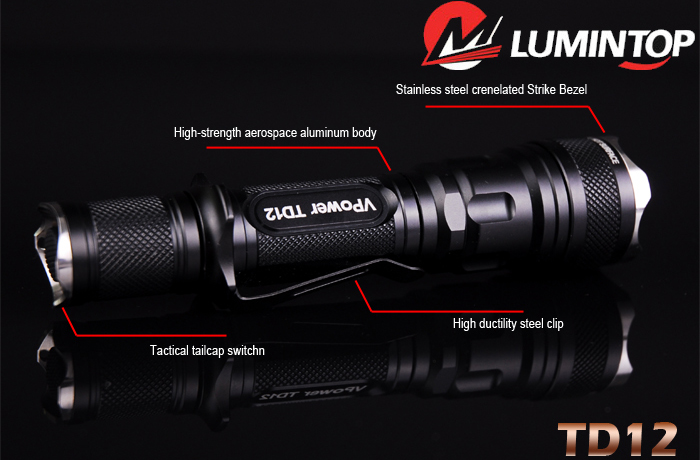Светодиодный тактический фонарь Lumintop TD-12 VPower R4 цена