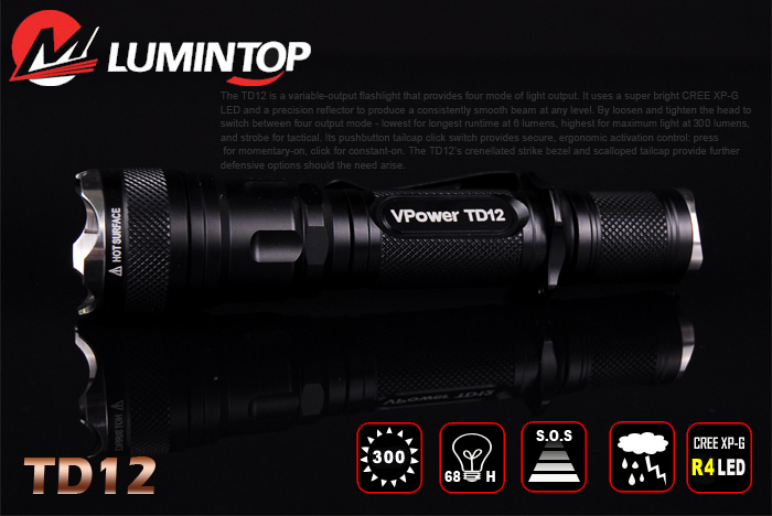 Светодиодный тактический фонарь Lumintop TD-12 VPower R4 цены