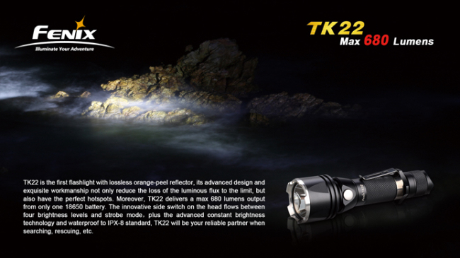 Fenix TK22 (XM-L2) 680 lumens  Поисково-тактический фонарь, фонари Феникс, феникс подствольный, подствольный фонарь, фонарь Fenix тк21, фонарь TK21, фонарь на ружье, фонарь под ствол, фонарь для охоты, охотничий фонарь, светодиодный фонарь Fenix ФЕНИКС