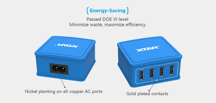 XTAR XTAR 4U сетевой адаптер четыре разъема USB для заряда мобильных устройств