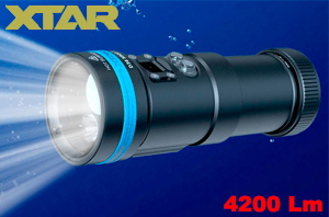XTAR D36 5800II  Мощный подводный фонарь для дайвинга