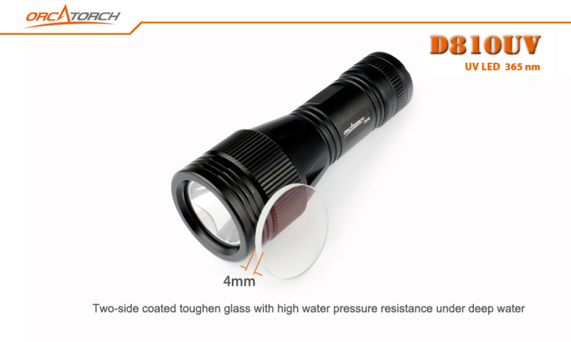 OrcaTorch D810UV Kit (UV LED)  Профессиональный ультрафиолетовый подводный фонарь для дайвинга