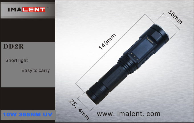 IMALENT DD2R-10V  Мощный ультрафиолетовый фонарь 365nm со встроенным з/у