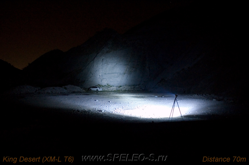 King Desert 3х XM-L T6 фонарь прожектор ручной на аккумуляторах фото тест света фонаревка