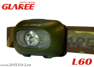 Glaree L60 (210 ANSI люмен)  Компактный и прочный налобный фонарь