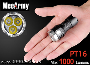MecArmy PT16 (1000 ANSI люмен)  Маленький супермощный городской фонарик