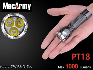 MecArmy PT18 (1000 ANSI люмен)  Компактный и мощный городской фонарик