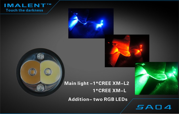 Светодиодный фонарь с цветными диодами Imalent SA04 купить цена