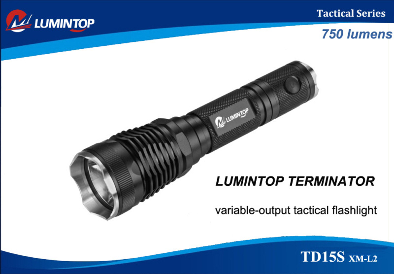 Lumintop TD15S TERMINATOR  (XM-L2 T6)  750 lumens   Новый светодиодный поисково тактический подствольный фонарь