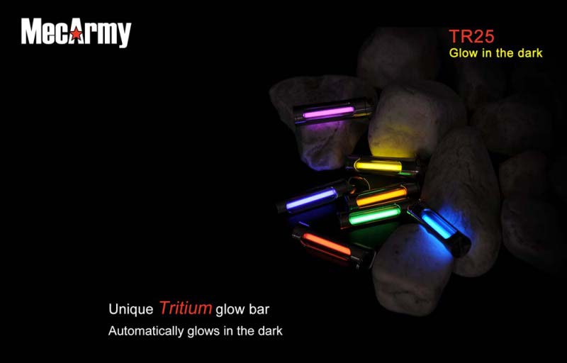 MecArmy TR25 - Светящийся брелок из титана с полосой трития, свечение 25 лет купить цена