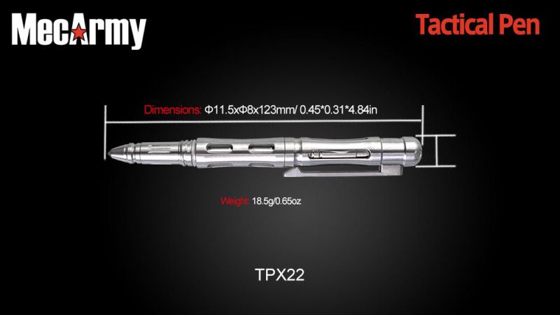 MecArmy Тактическая ручка из титана с тритиевой вставкой