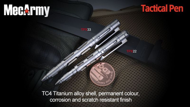MecArmy Тактическая ручка из титана с тритиевой вставкой