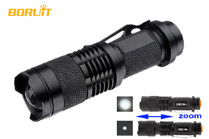 Boruit AA Zoom (Q5) 300 lumens  Компактный линзованный фонарик с фокусировкой
