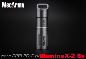 MecArmy illumineX-2 SS  (130 ANSI люмен)  Аккумуляторный мощный микро-фонарь из нержавеющей стали